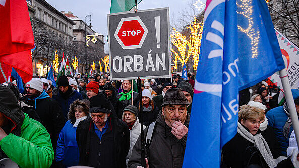 Manifestación en Budapest