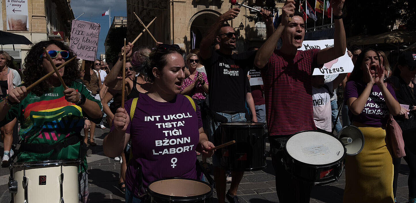 Protesta por el derecho al aborto.