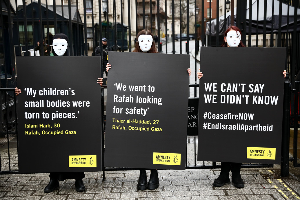 Acto en Londres pidiendo el Alto el Fuego en Gaza
