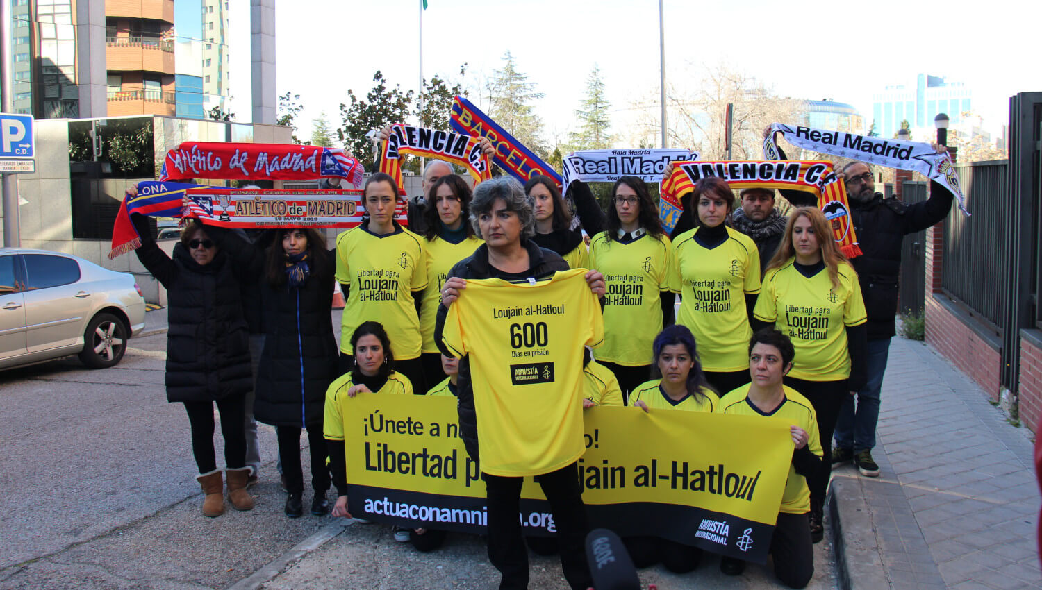 Acto frente a la embajada de Arabia Saudí