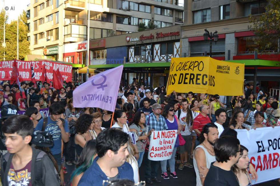 Manifestación en Santiago, Chile. 2014. © AI