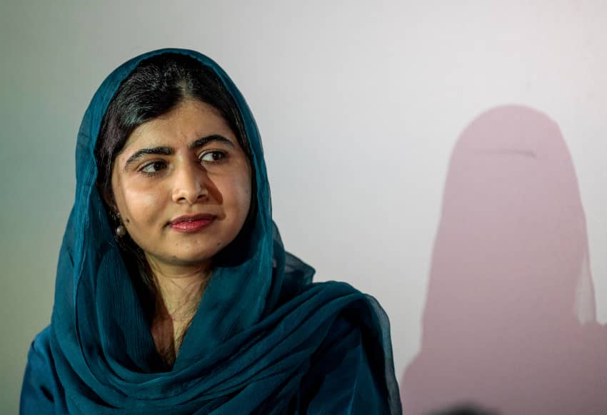 Retrato de Malala Yousefzai