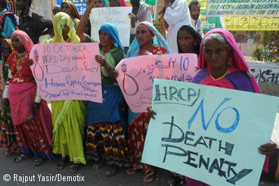 Activistas de Derechos Humanos se manifiestan contra la pena de muerte