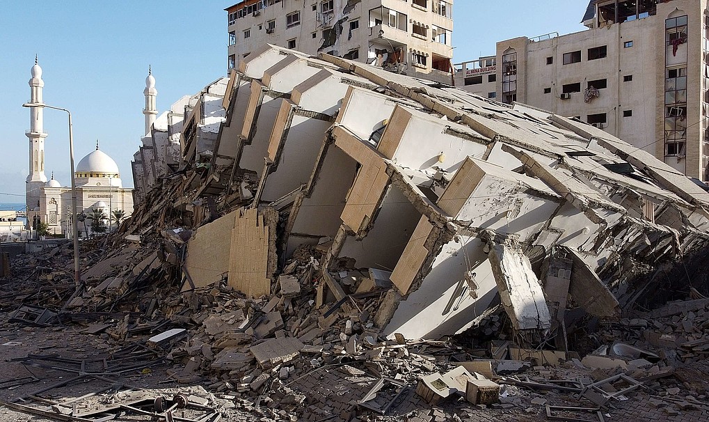 Destrucción causada por los ataques aéreos israelíes