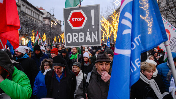 Manifestación en Budapest
