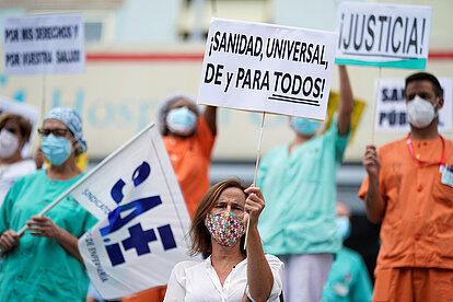 HEALTH-CORONAVIRUS/SPAIN-PROTESTS