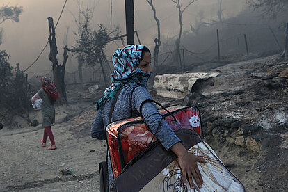 EUROPE-MIGRANTS/GREECE-LESBOS-FIRE
