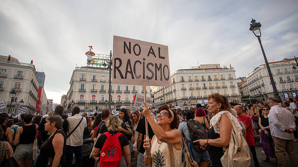 Manifestación en la Puerta de Sol contra el racismo