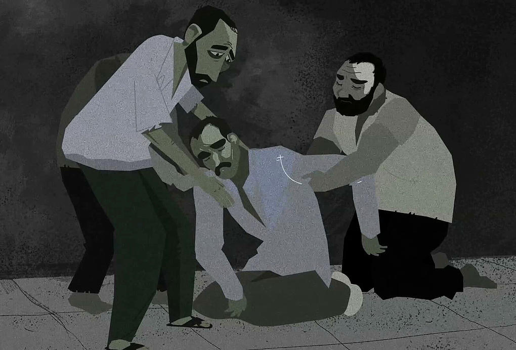 Fotogramas de la película de animación: "Siria: El matadero humano".