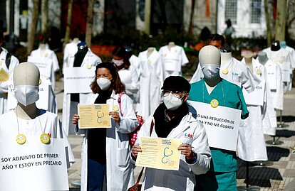 Protesta a favor y en defensa de la sanidad pública.