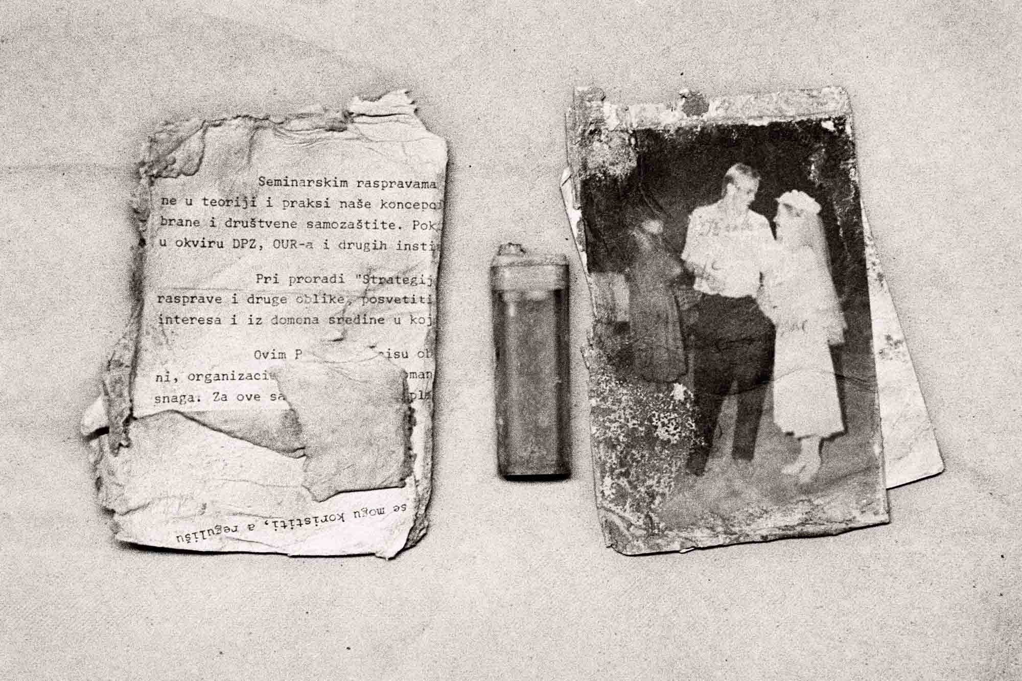 Restos de las víctimas de Srebrenica