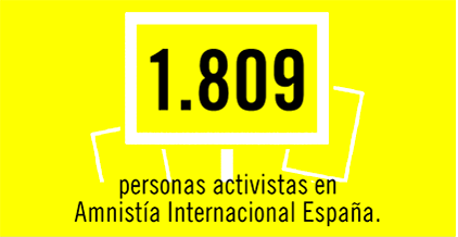 1809 personas activistas en Amnistía Internacional España
