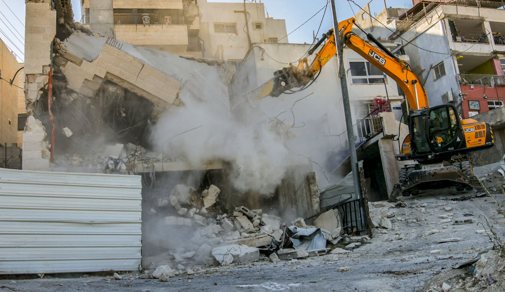 Demolición de una vivienda por parte de las autoridades israelíes.