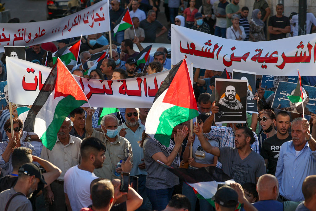 Manifestación pidiendo justicia por el activista palestino asesinado hace dos añoss