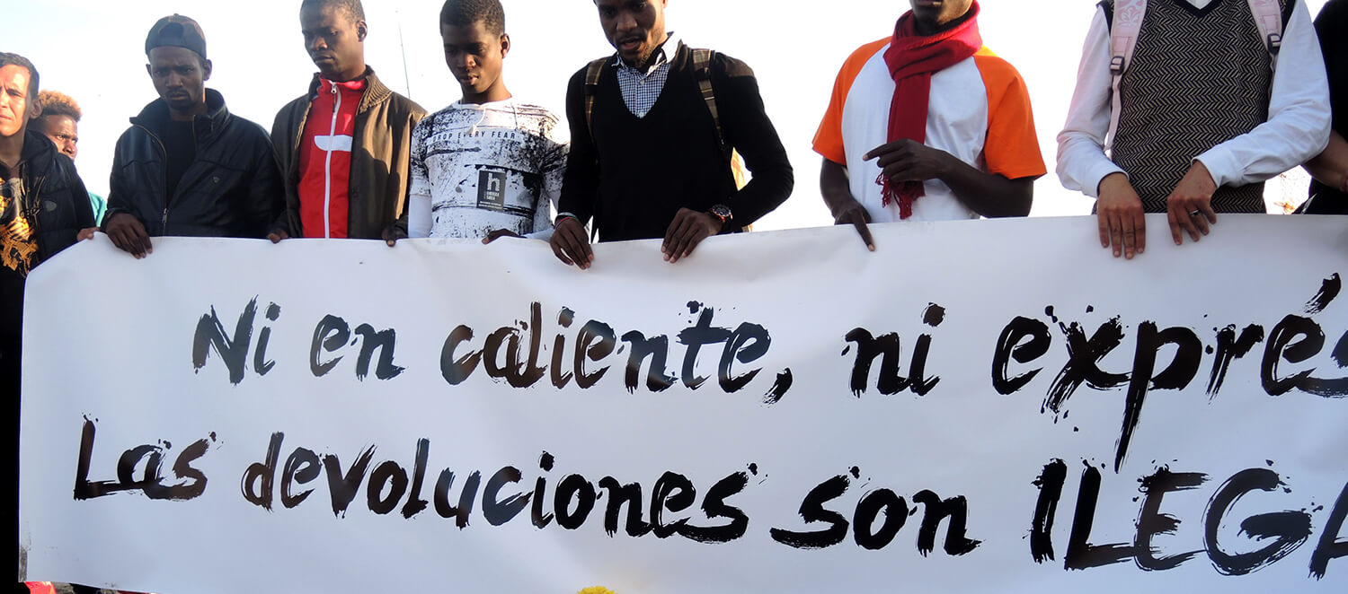 Concentración pidiendo justicia para la tragedia del Tarajal