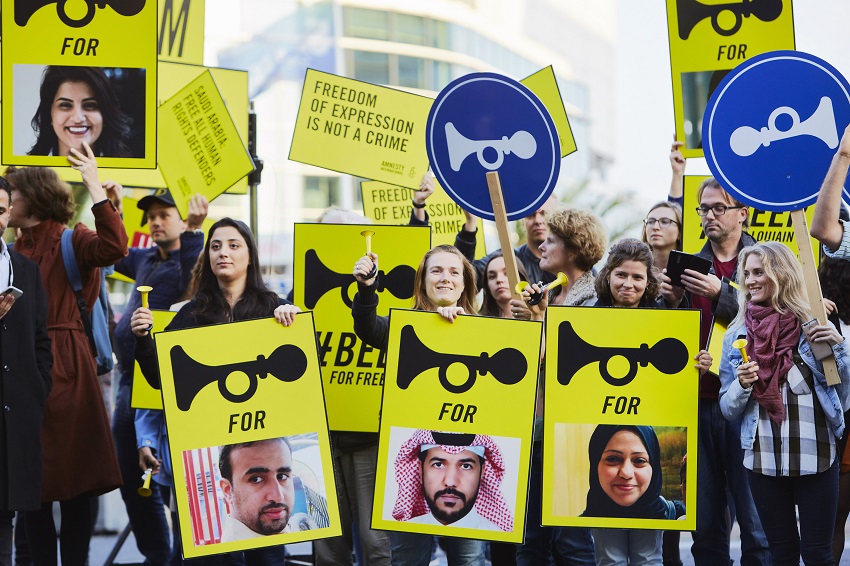 Protesta contra Arabia Saudí