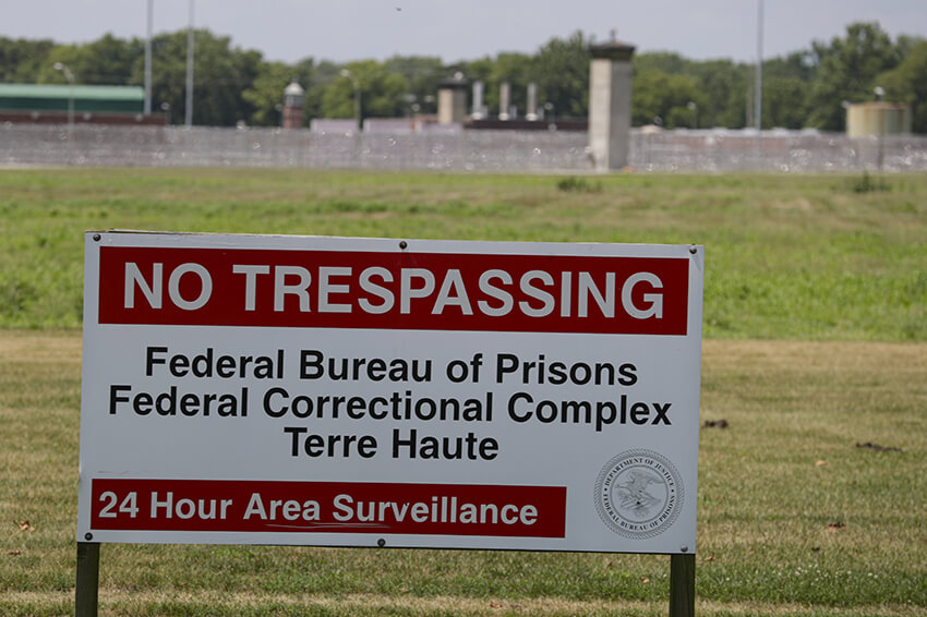 Complejo penitenciario federal en Terre Haute, Indiana. © Foto AP/Michael Conroy