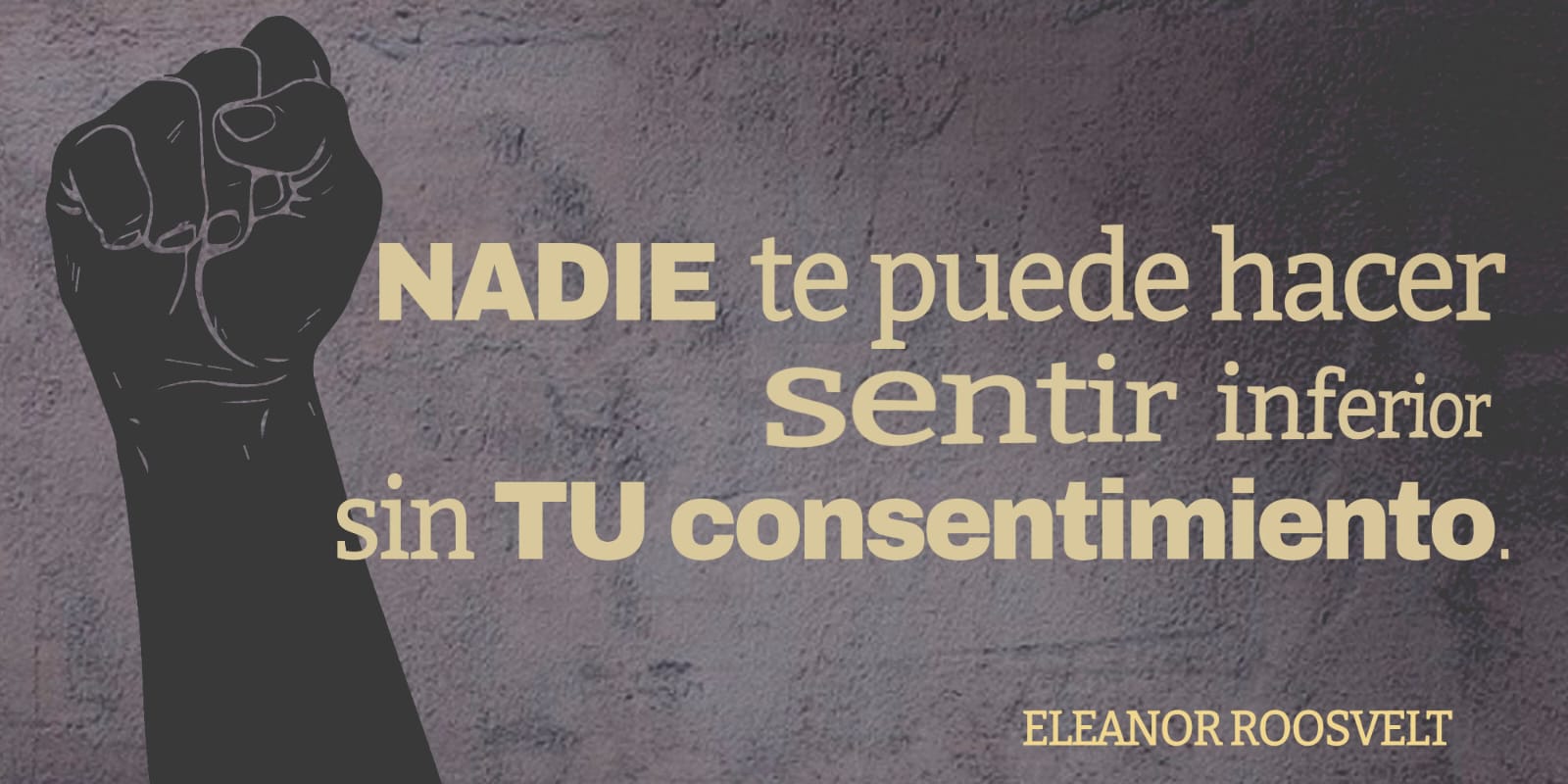 Frase contra el bullying escolar de Eleanor Roosevelt