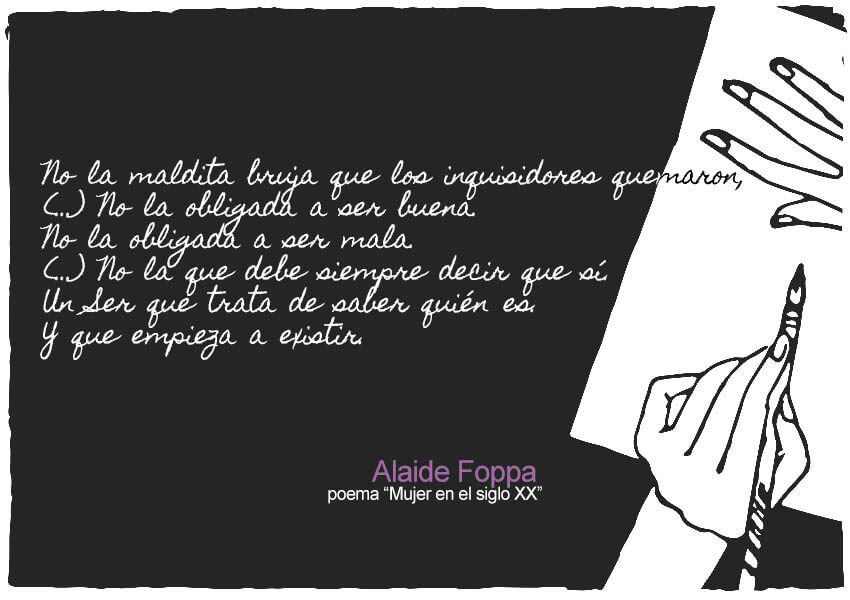 Extracto del poema Mujer en el siglo XX de Alaíde Foppa
