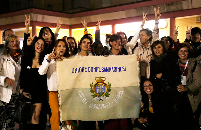 Activistas de la "Unione Donne Sammarinesi"