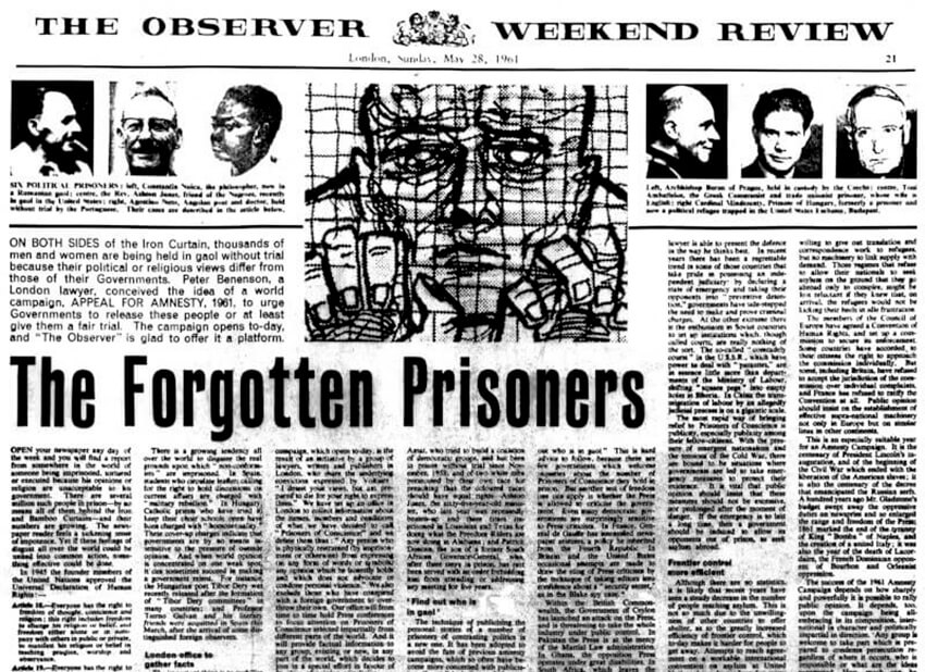 The Observer con el artículo "Los presos olvidados" 