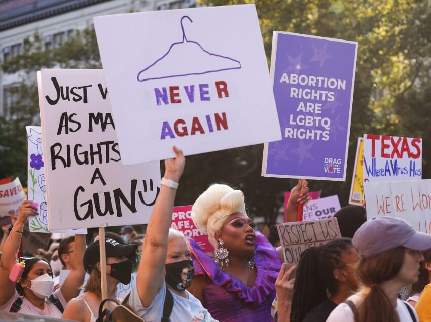 Marcha de las Mujeres contra la prohibición del aborto en Texas