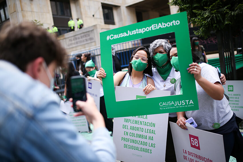 Manifestación a favor de la despenalización del aborto
