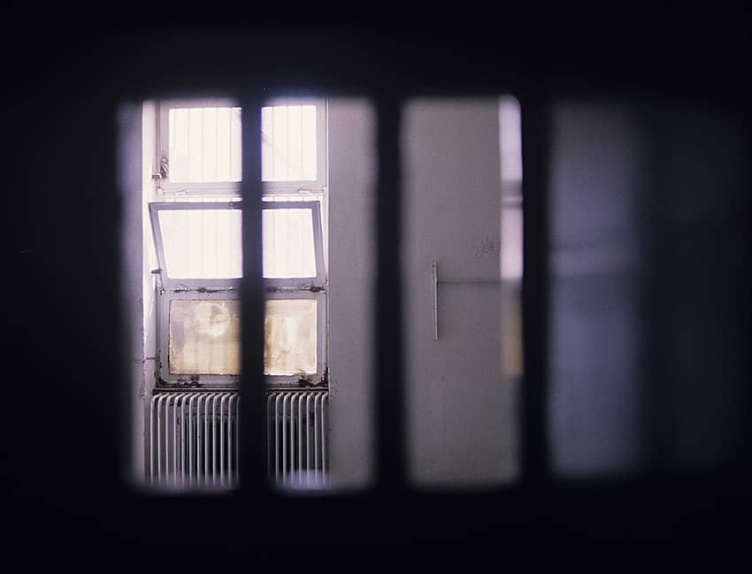 Celda de la cárcel de Evin en Irán