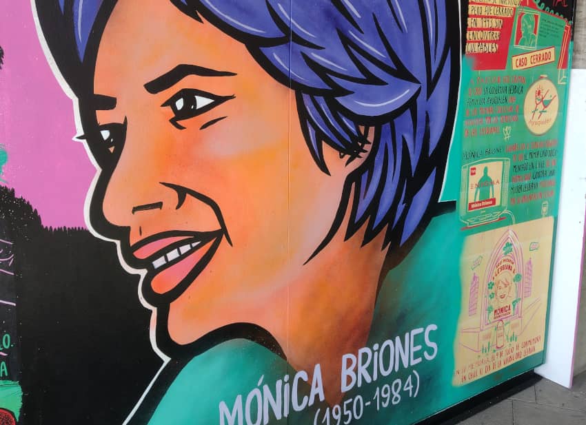 Mural de Mónica Briones, referente lésbico que mencionamos en el Díá de la Visibilidad Lésbica