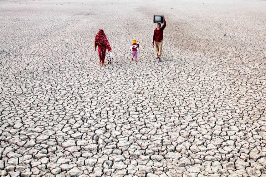 Imagen de las consecuencias de la sequía en Bangladesh.Informe Anual de Amnistía Internacional revela la cruda realidad del cambio climático: ¿avances o retrocesos?