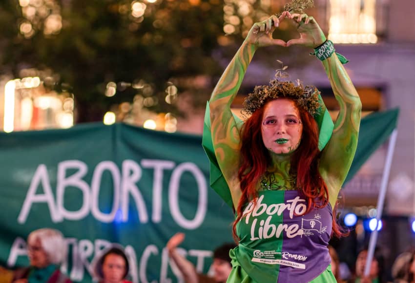 Manifestación por un aborto legal y seguro