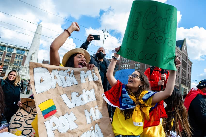 Manifestación en Colombia