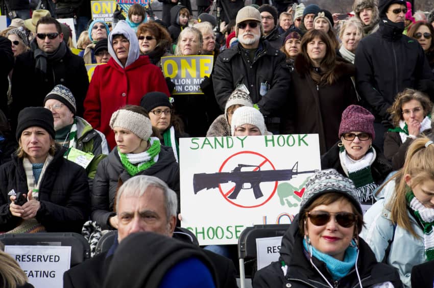 Manifestación contra la matanza en Sandy Hook