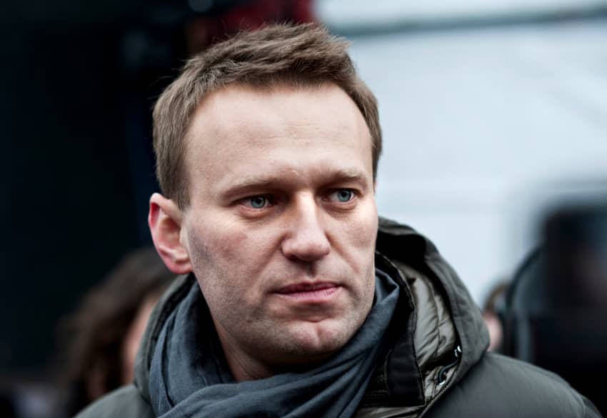 Primer plano del líder opositor ruso Alexei Navalny