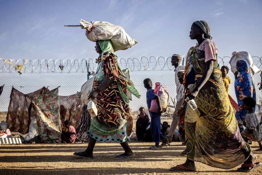 Refugiados y refugiadas sudaneses