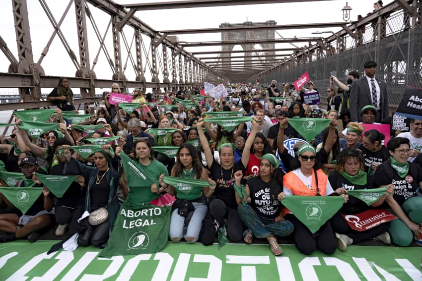 Manifestación a favor del derecho al aborto
