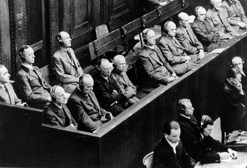 Altos mandos de la Wehrmacht en el banquillo durante los Juicios de Núremberg